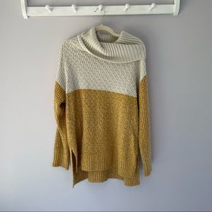 Universal Thread Block Color Cowl Neck Knit Sweater